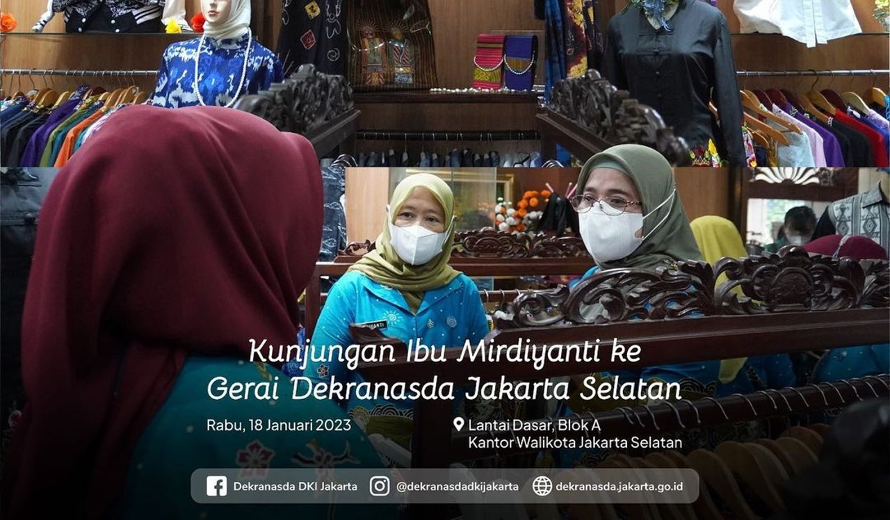 Kunjungan Ibu Mirdiyanti ke Gerai Dekranasda Wilayah Jakarta Selatan